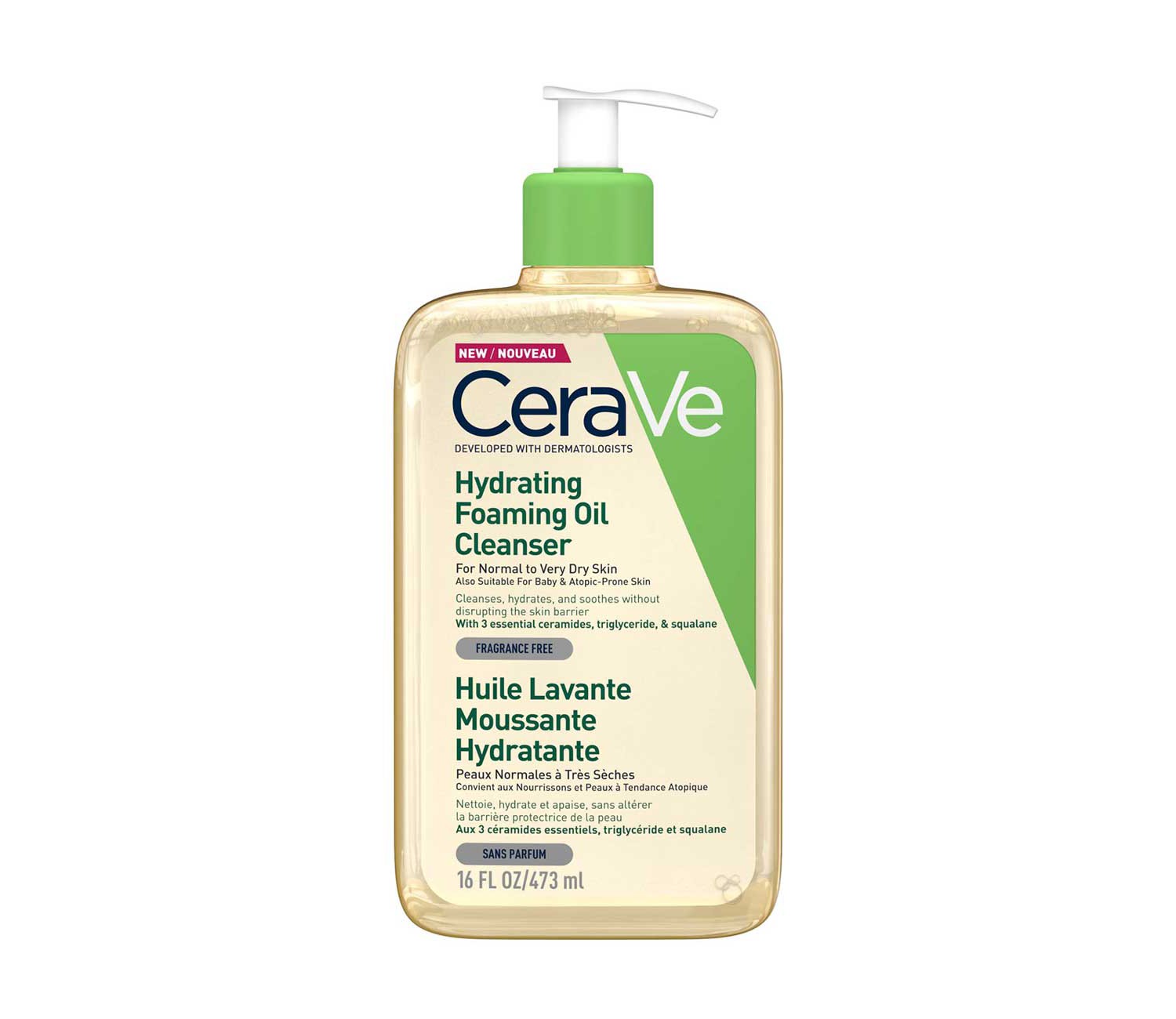 CeraVe Hydrating Foaming Oil Cleanser for Dry Skin