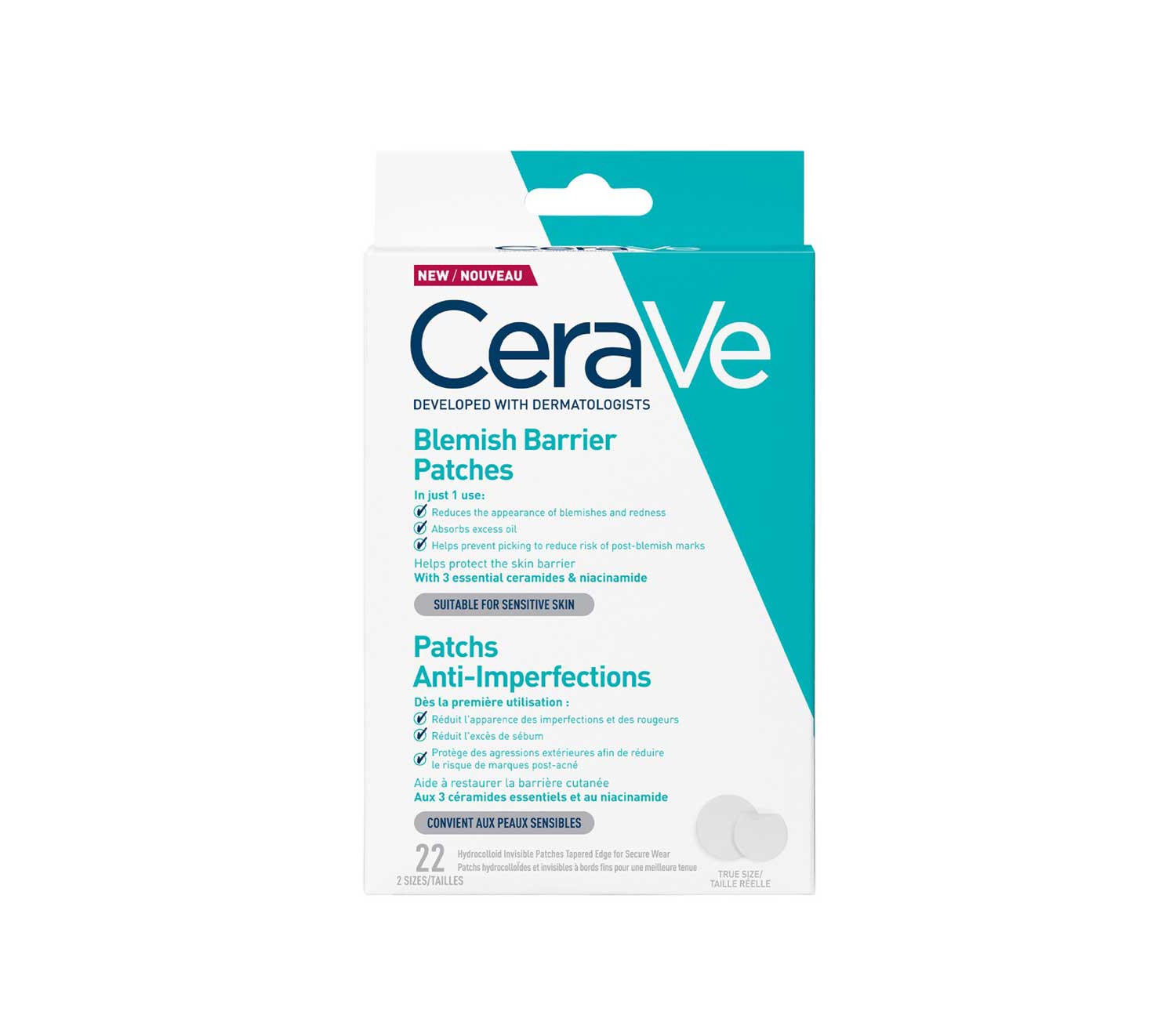 CeraVe Blemish Barrier Patches For Blemishes & Redness 22 Pack