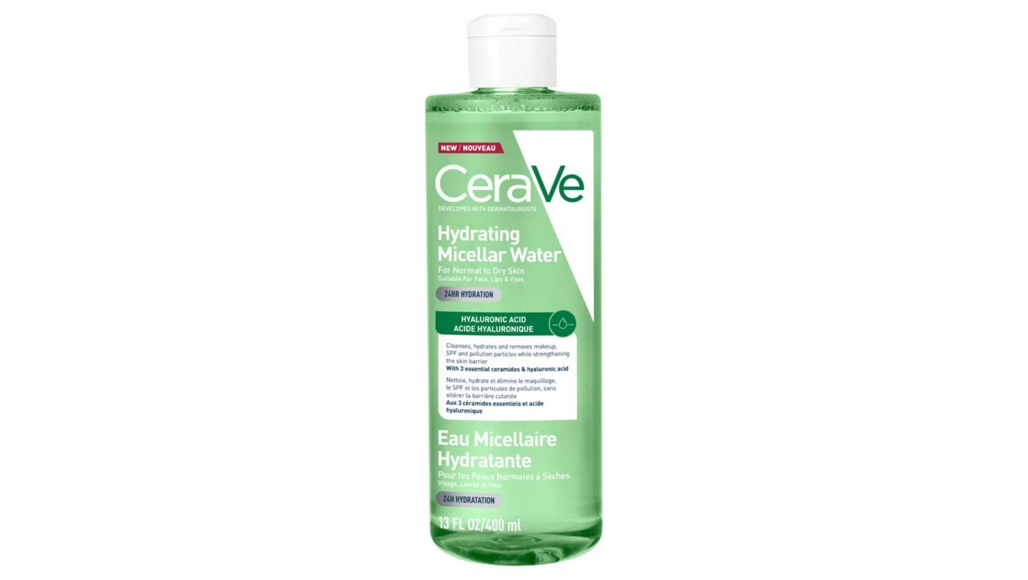 CeraVe Hydrating Micellar Water Removes Makeup with 24h Hydration with Hyaluronic Acid 400 ml