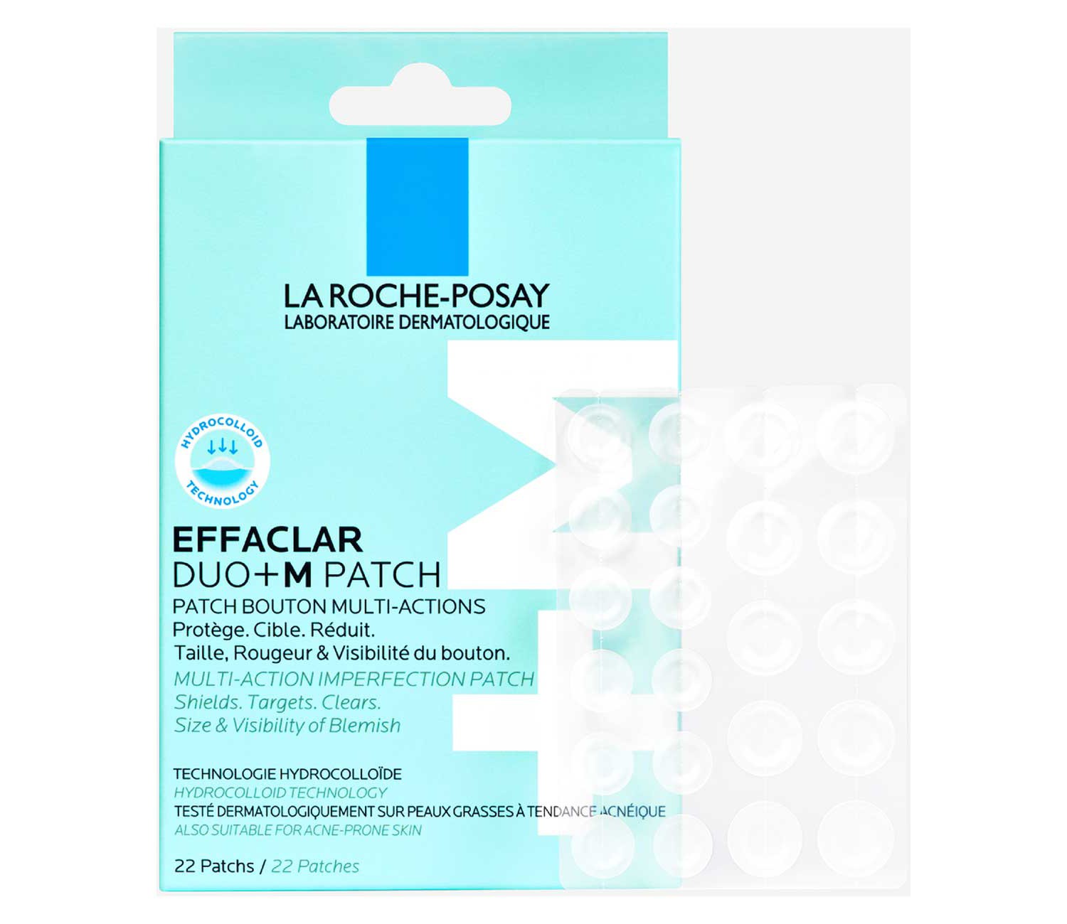 La Roche-Posay Effaclar Duo+M Multi-Action Spot Patch with Hydrocolloid Technology, 22 Patches (Available in 2 sizes)