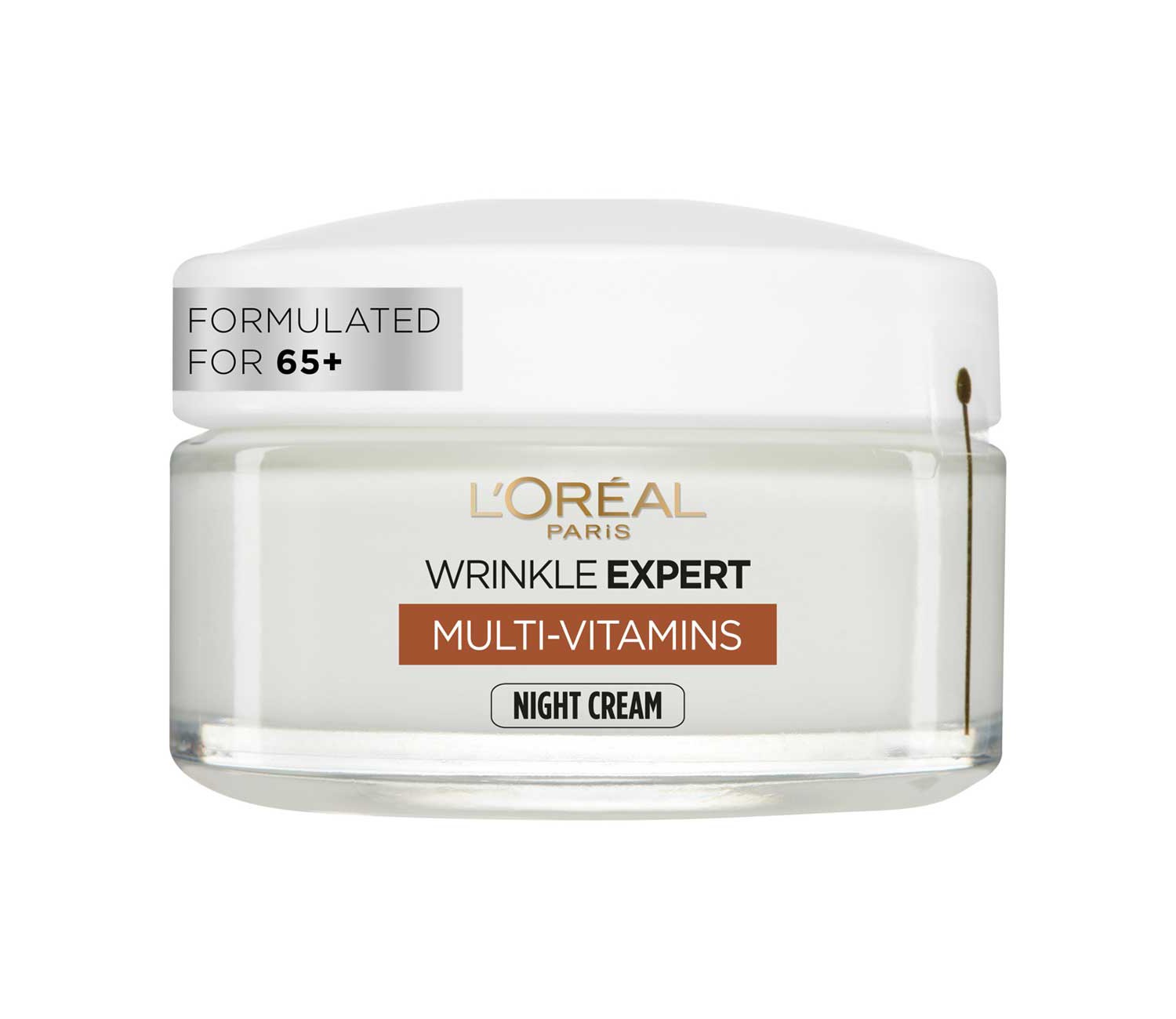 L'Oréal Paris Wrinkle Expert Night Cream, Specifically formulated for women 65+, 50ml