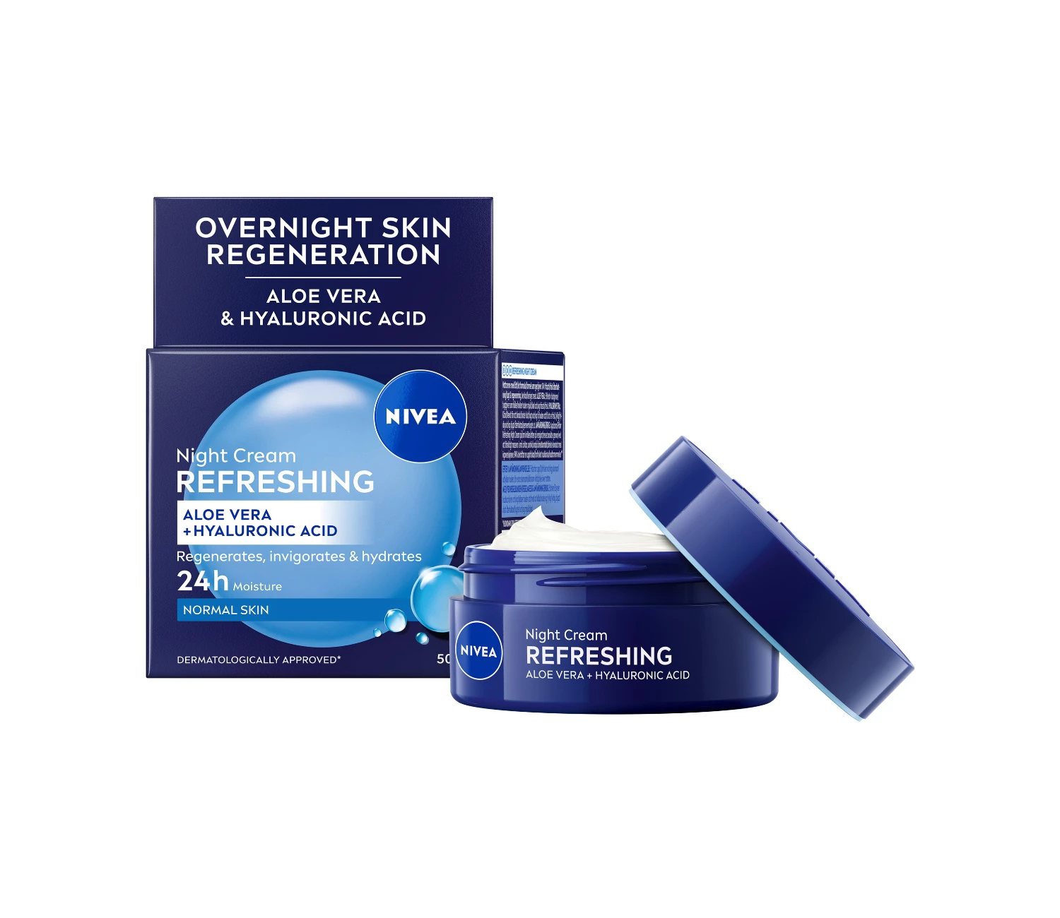 NIVEA 24H Moisturising Night Cream with Vitamin E for Normal Skin 50ml