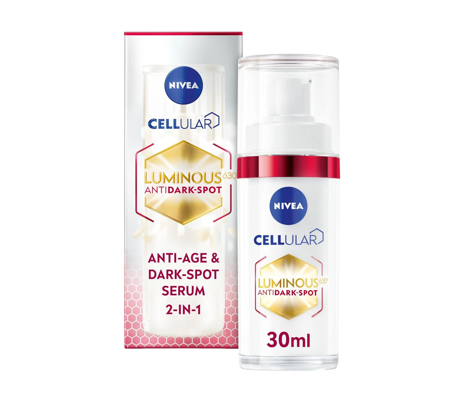NIVEA Luminous 630 Anti-Age & Dark Spot 2-in-1 Serum with Collagen Booster 30ml