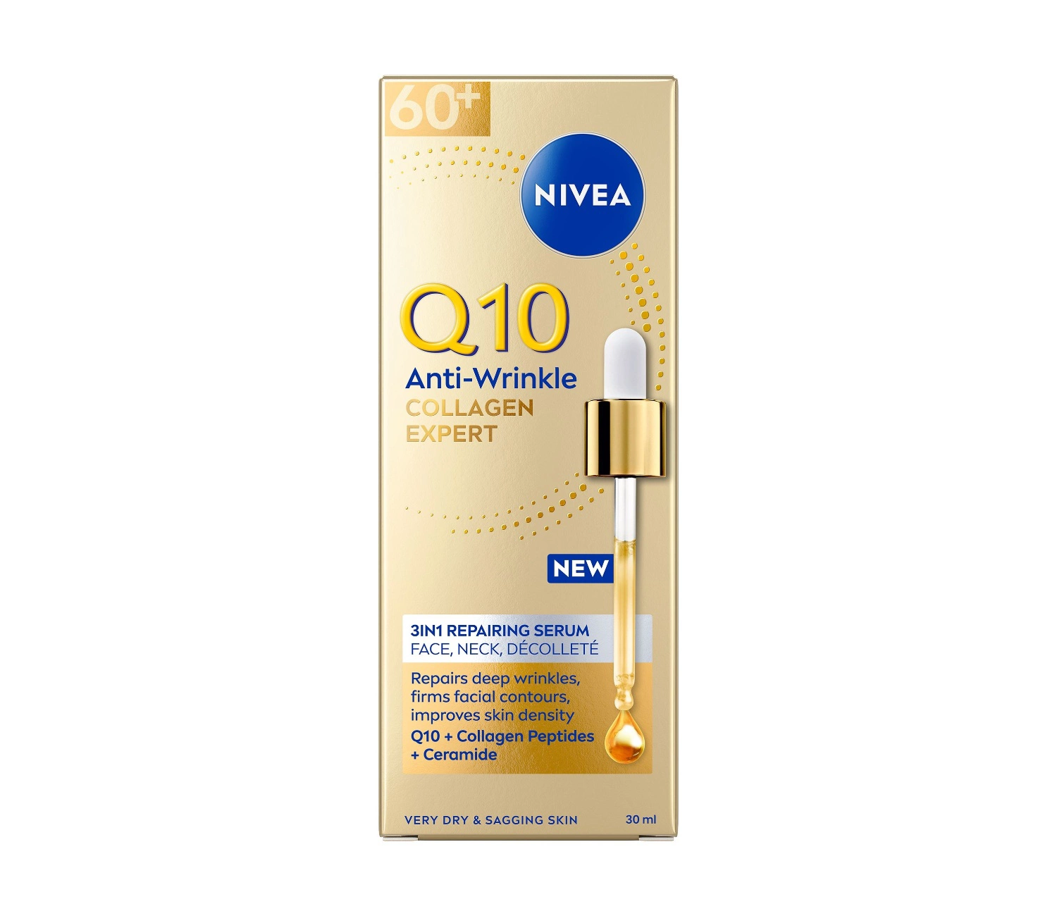 NIVEA Q10 Anti-Wrinkle Collagen Expert 3in1 Repairing Face Serum 30ml