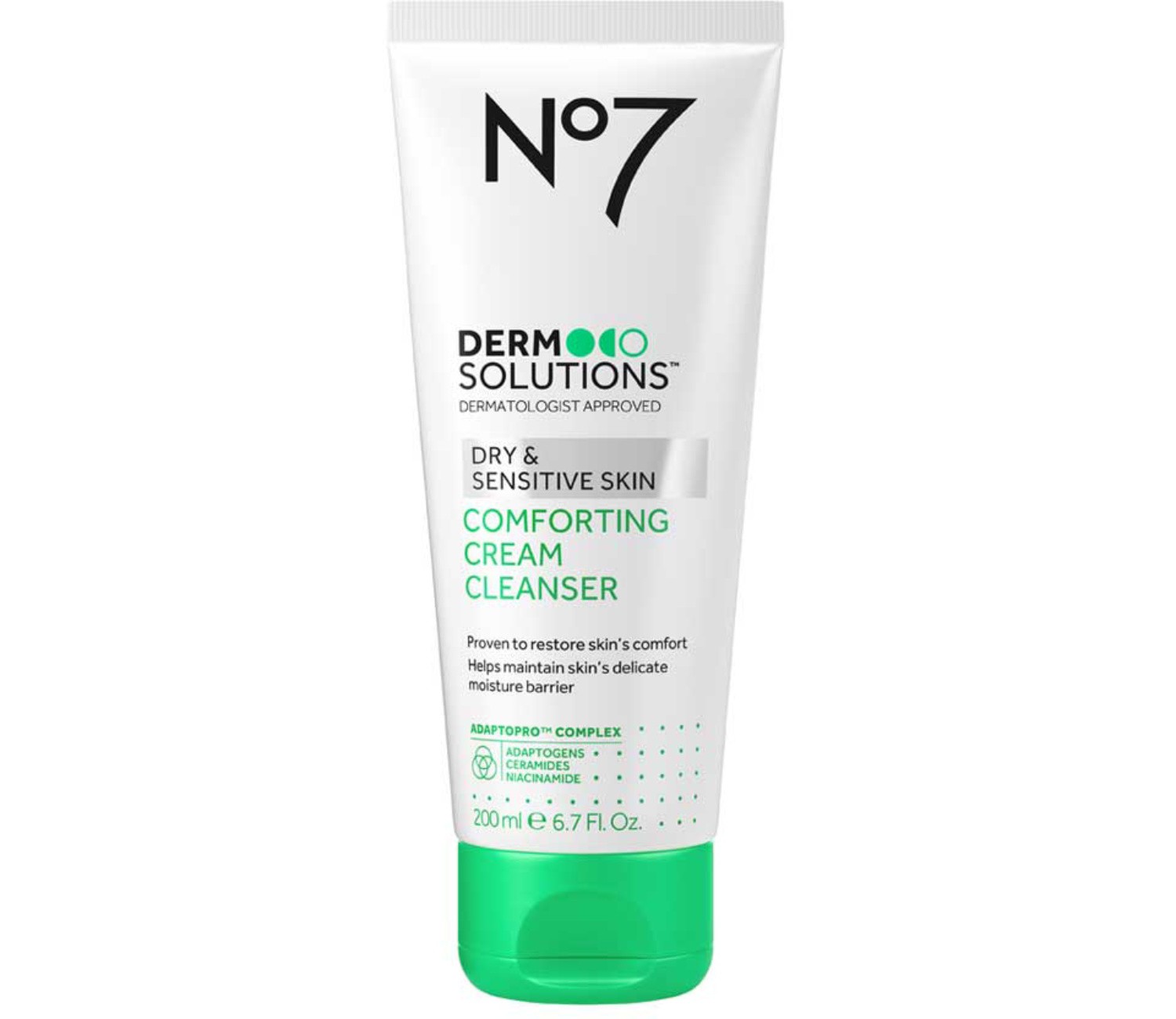 No7 Derm Solutions Comforting Cream Cleanser Suitable for Normal to Dry & Sensitive Skin 200ml