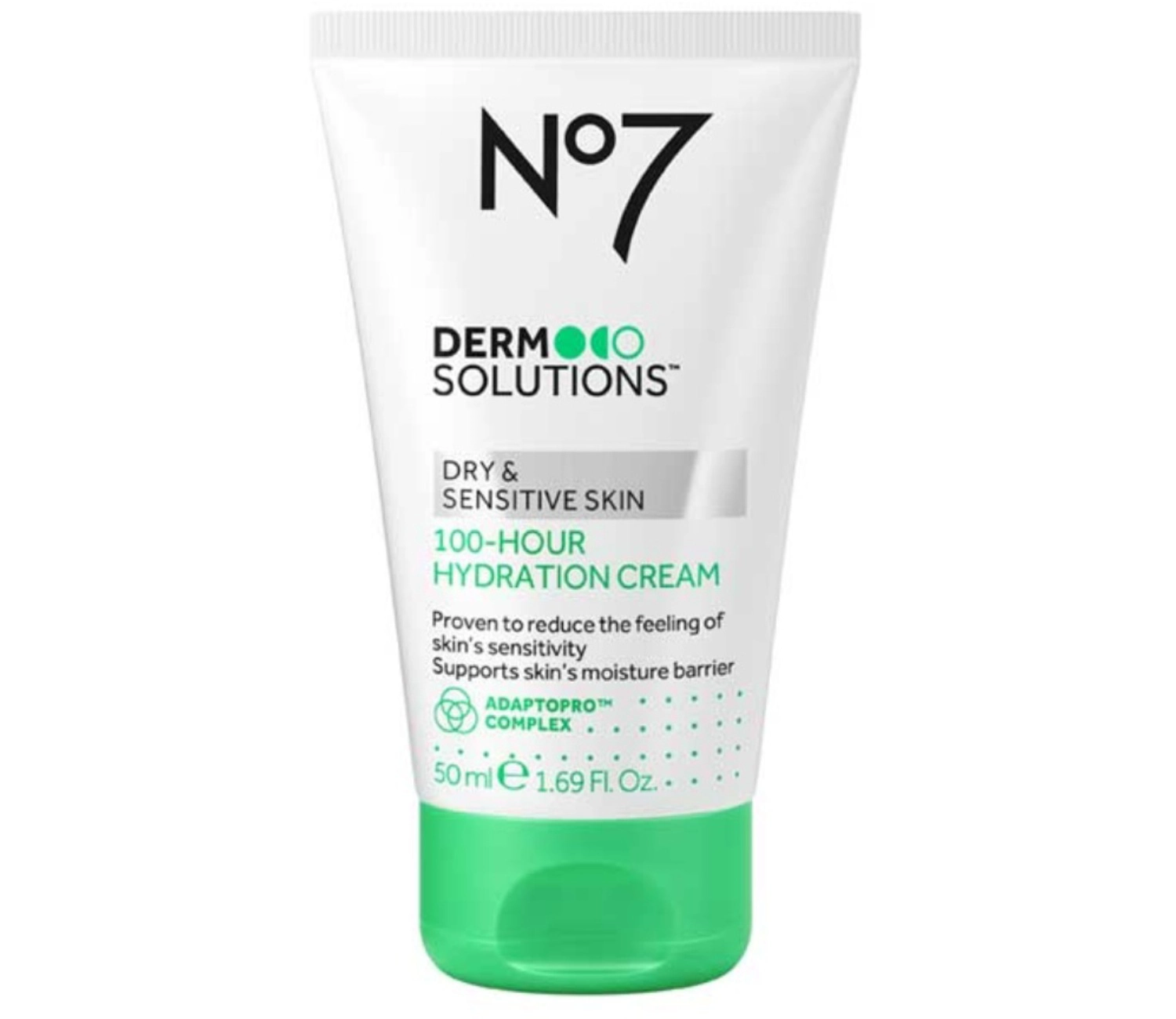 No7 Derm Solutions 100-Hour Hydration Cream Suitable for Normal, Dry & Sensitive Skin 50ml