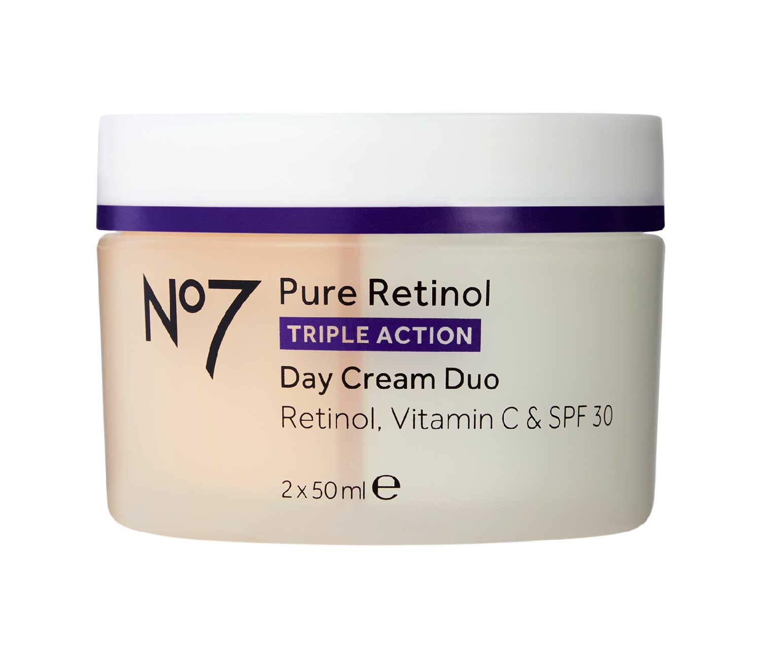 No7 Pure Retinol, Vitamin C & SPF 30 Day Cream Duo 2x50ml